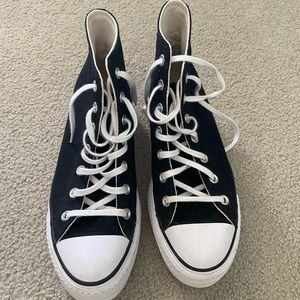 Black platform converse size 9